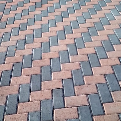 Herringbone paving